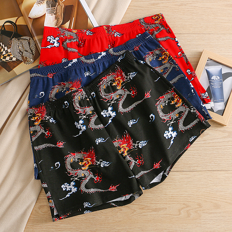 กางเกงบ็อกเซอร์ผู้ชายลายมังกร  - Boxer Brief Pack Cotton บทวิจารณ์และราคา